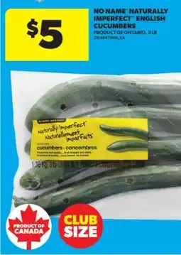 Real Canadian Superstore NO NAME NATURALLY IMPERFECT ENGLISH CUCUMBERS, 3 LB offer