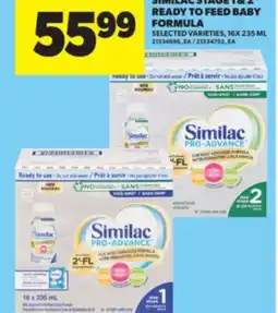 Real Canadian Superstore SIMILAC STAGE 1 & 2 READY TO FEED BABY FORMULA, 16X 235 ML offer