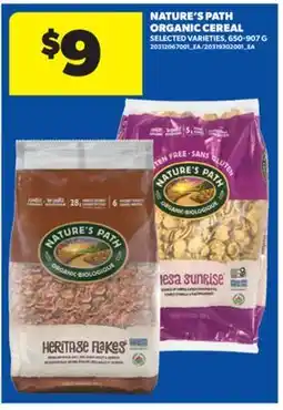 Real Canadian Superstore NATURE'S PATH ORGANIC CEREAL, 650-907 G offer