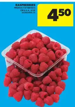 Real Canadian Superstore RASPBERRIES, 6 OZ offer