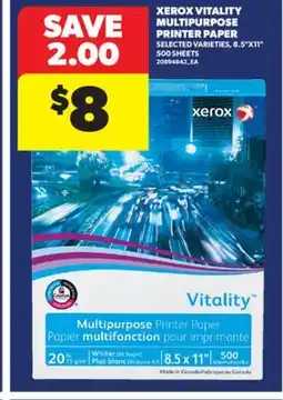 Real Canadian Superstore XEROX VITALITY MULTIPURPOSE PRINTER PAPER, 8.5 X11 500 SHEETS offer