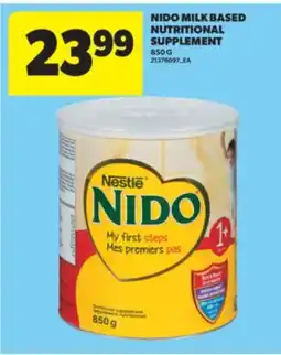 Real Canadian Superstore NIDO MILK BASED NUTRITIONAL SUPPLEMENT, 850 G offer