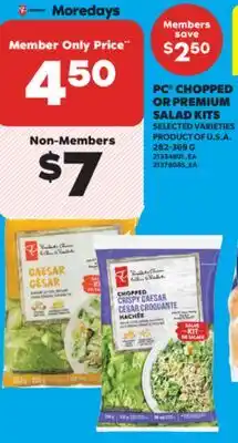 Real Canadian Superstore PC CHOPPED OR PREMIUM SALAD KITS, 282-369 G offer