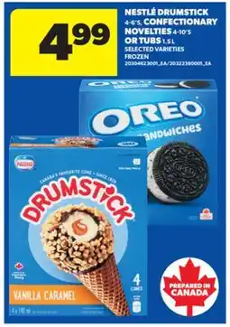 Real Canadian Superstore NESTLÉ DRUMSTICK 4-6' S, CONFECTIONARY NOVELTIES 4-10' S OR TUBS 1.5 L offer