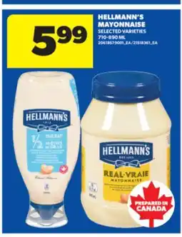 Real Canadian Superstore HELLMANN'S MAYONNAISE, 710-890 ML offer