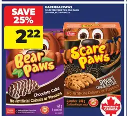 Real Canadian Superstore DARE BEAR PAWS, 168-240 G offer