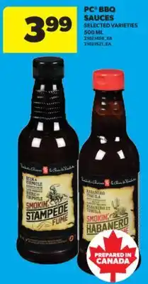 Real Canadian Superstore PC BBQ SAUCES, 500 ML offer