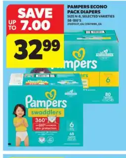 Real Canadian Superstore PAMPERS ECONO PACK DIAPERS, 58-180' S offer