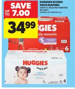 Real Canadian Superstore HUGGIES ECONO PACK DIAPERS, 60-208'S offer