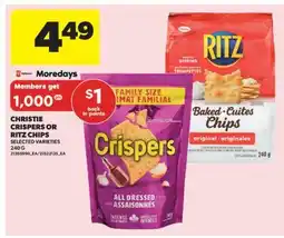 Real Canadian Superstore CHRISTIE CRISPERS OR RITZ CHIPS, 240 G offer
