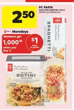 Real Canadian Superstore PC PASTA, 454 G offer