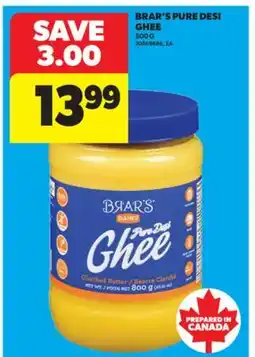 Real Canadian Superstore BRAR'S PURE DESI GHEE, 800 G offer