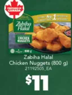 Real Canadian Superstore ZABIHA HALAL CHICKEN NUGGETS, 800 G offer