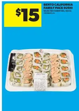 Real Canadian Superstore BENTO CALIFORNIA FAMILY PACK SUSHI, 654 G offer