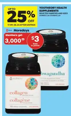 Real Canadian Superstore YOUTHEORY HEALTH SUPPLEMENTS offer