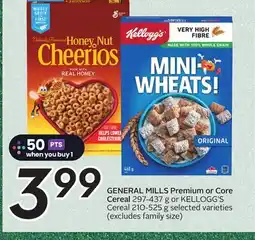Sobeys GENERAL MILLS Premium or Core Cereal offer