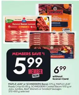 Sobeys MAPLE LEAF or SCHNEIDERS Bacon offer