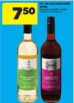 Real Canadian Superstore PC DE-ALCOHOLIZED WINE, 750 ML offer