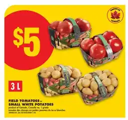 No Frills FIELD TOMATOES or SMALL WHITE POTATOES offer