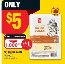 No Frills PC CHEESE SLICES, 140-170 g offer