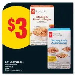 No Frills PC OATMEAL, 264-344 g offer