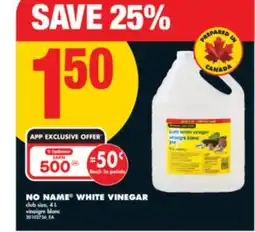 No Frills NO NAME WHITE VINEGAR, 4 L offer