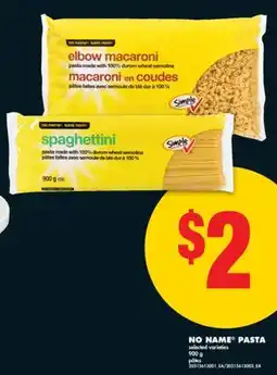 No Frills NO NAME PASTA, 900 G offer