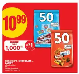 No Frills HERSHEY'S CHOCOLATE or CANDY, 50's offer