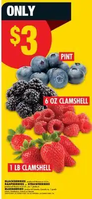 No Frills BLACKBERRIES, RASPBERRIES or STRAWBERRIES or BLUEBERRIES offer