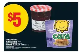 No Frills CORA CREPE or WAFFLE MIX 700 g, MUFFIN MIX 450 g or BONNE MAMAN JAM 250 mL offer