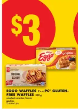 No Frills EGGO WAFFLES, 8's or PC GLUTEN-FREE WAFFLES, 320 g offer
