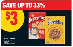 No Frills POST CEREAL varieties 283-525 g offer