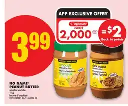 No Frills NO NAME PEANUT BUTTER offer