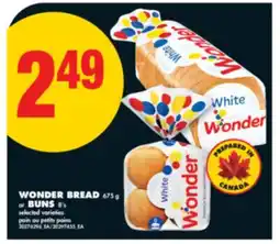 No Frills WONDER BREAD 675 g or BUNS 8' s offer