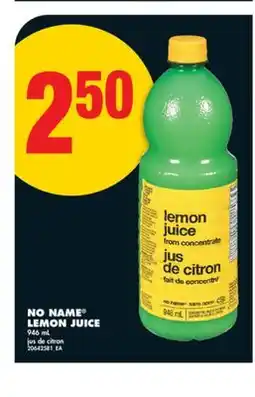 No Frills NO NAME LEMON JUICE, 946 mL offer