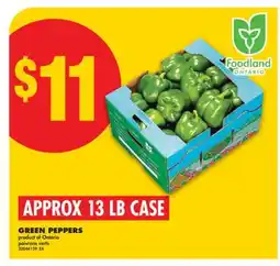 No Frills GREEN PEPPERS, APPROX 13 LB CASE offer