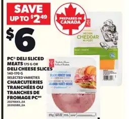 Independent Grocer PC DELI SLICED MEATS 175 G OR DELI CHEESE SLICES, 140-170 G offer
