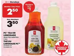 Independent Grocer PC TEA OR LEMONADE, 1.54 L offer