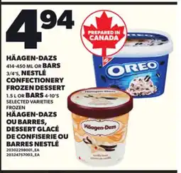 Independent Grocer HÄAGEN-DAZS 414-450 ML OR BARS 3/4'S, NESTLÉ CONFECTIONERY FROZEN DESSERT 1.5 L OR BARS 4-10'S offer