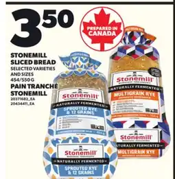 Independent Grocer STONEMILL SLICED BREAD, 454/550 G offer