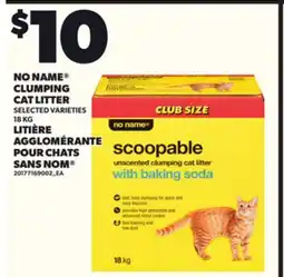 Independent Grocer NO NAME CLUMPING CAT LITTER, 18 KG offer