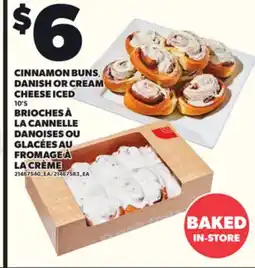 Independent Grocer CINNAMON BUNS, DANISH OR CREAM CHEESE ICED 10'S offer