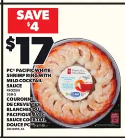 Independent Grocer PC PACIFIC WHITE SHRIMP RING WITH MILD COCKTAIL, 568 G offer