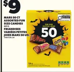 Independent Grocer MARS 50 CT ASSORTED FUN SIZE CANDIES, 601 G offer