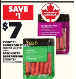 Independent Grocer ZIGGY'S PEPPERONI STICKS, 300 G offer