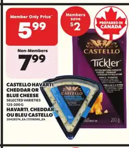 Independent Grocer CASTELL, HAVARTI, CHEDDAR OR BLUE CHEESE, 125-200 G offer