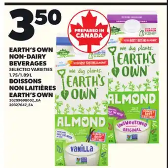 Independent Grocer EARTH'S OWN NON-DAIRY BEVERAGES, 1.75/1.89 L offer