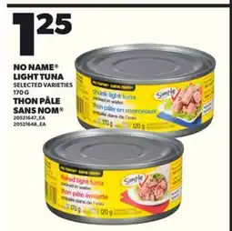 Independent Grocer NO NAME LIGHT TUNA, 170 G offer