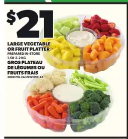 Independent Grocer LARGE VEGETABLE OR FRUIT PLATTER, 1.58-2.2 KG offer