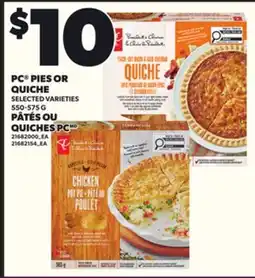 Independent Grocer PC PIES OR QUICHE, 550-575 G offer